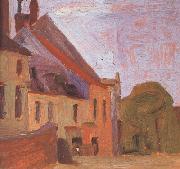 Egon Schiele Houses on the Town Square in Klosterneu-burg (mk12) china oil painting artist